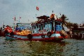 Fishing boat on Mekong River
